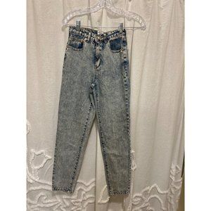 Princess Polly acid washed high rise Distressed Jeans Size 2 24